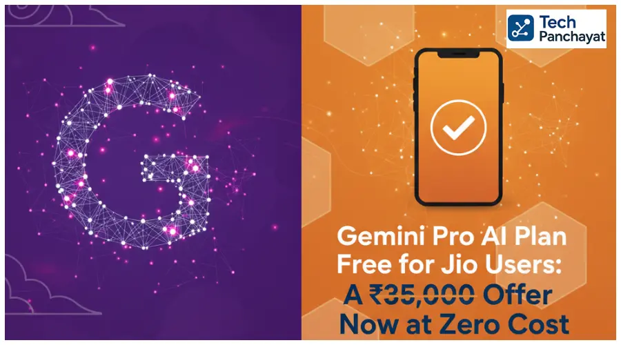 Google Gemini Pro AI Plan Free Blog Banner -TechPanchayat